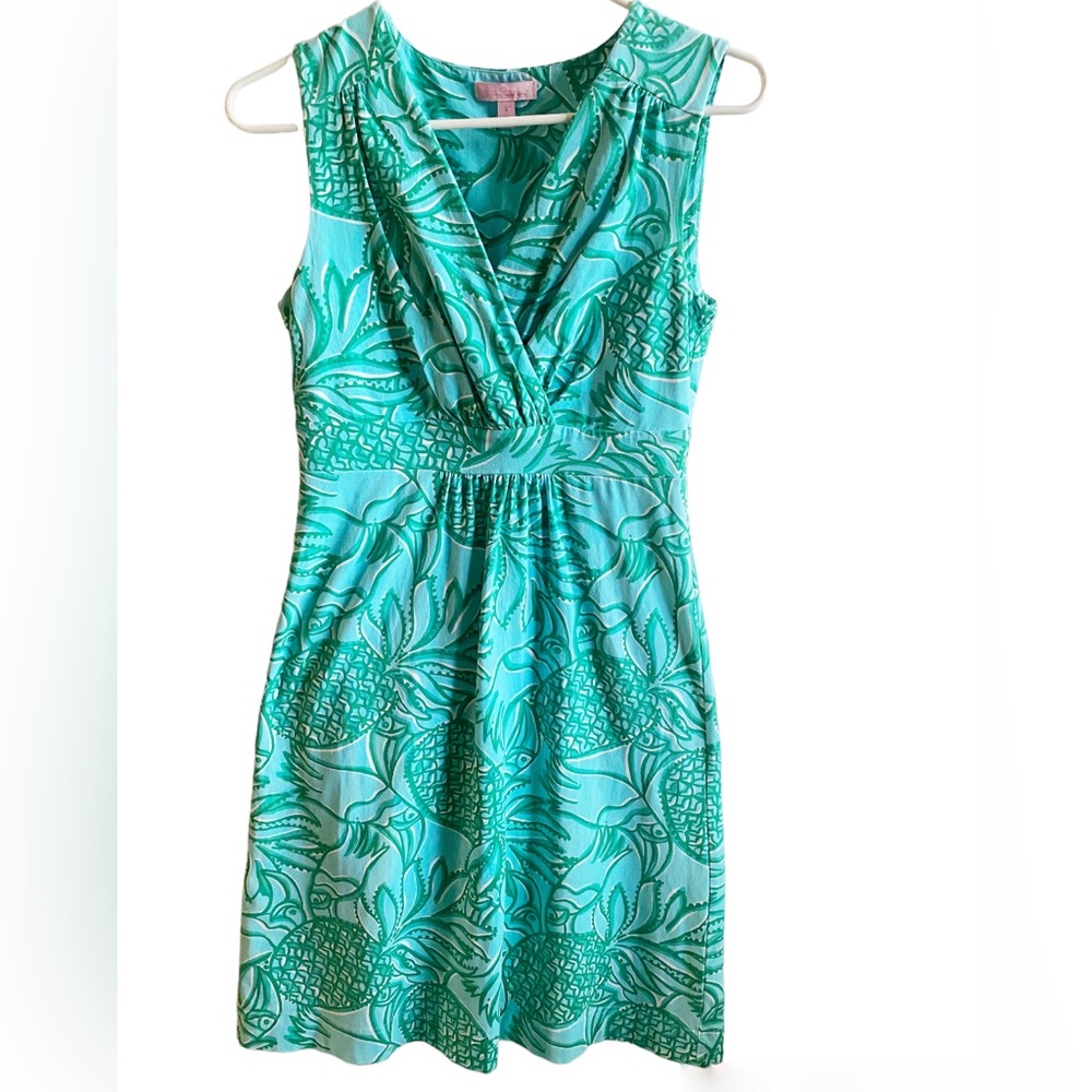 Lilly Pulitzer Sleeveless Toucan and Pineapple Print Dress - S